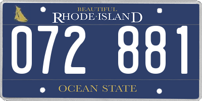 RI license plate 072881