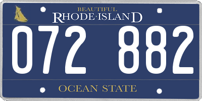 RI license plate 072882