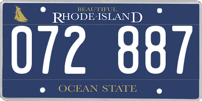 RI license plate 072887