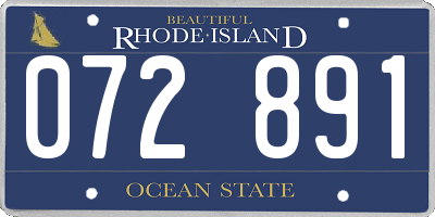 RI license plate 072891