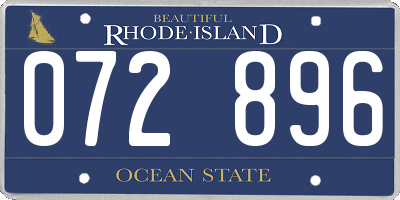 RI license plate 072896
