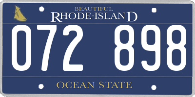 RI license plate 072898