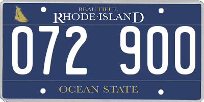 RI license plate 072900
