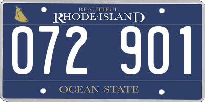 RI license plate 072901