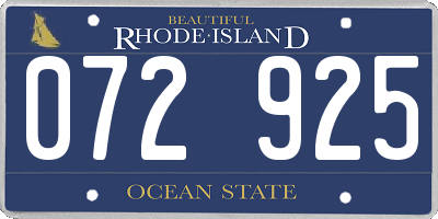 RI license plate 072925