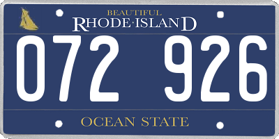 RI license plate 072926