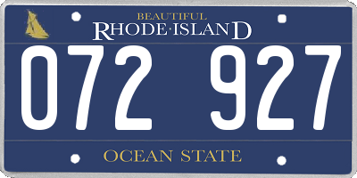 RI license plate 072927