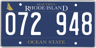 RI license plate 072948