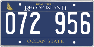 RI license plate 072956