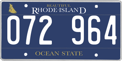 RI license plate 072964