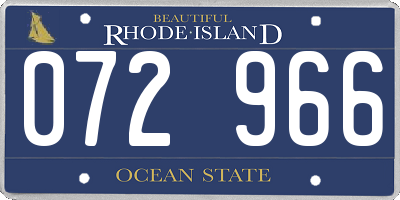 RI license plate 072966