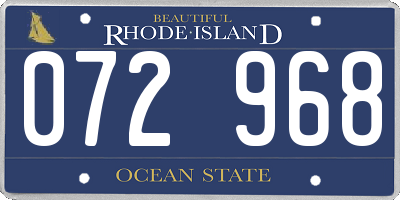 RI license plate 072968