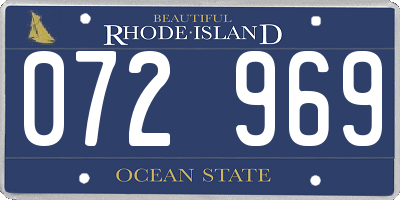 RI license plate 072969