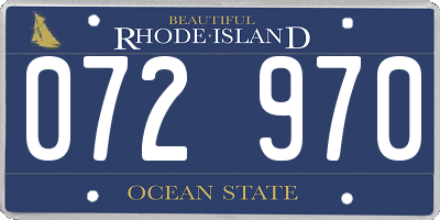 RI license plate 072970