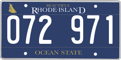 RI license plate 072971