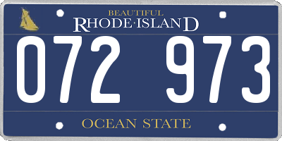 RI license plate 072973