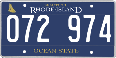 RI license plate 072974