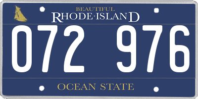 RI license plate 072976