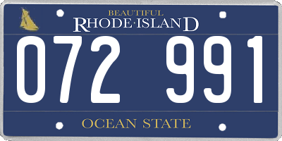 RI license plate 072991