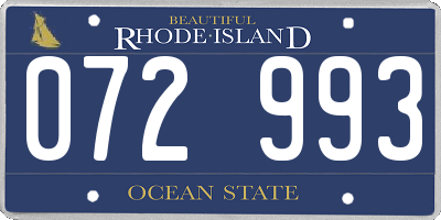 RI license plate 072993