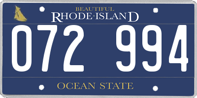 RI license plate 072994