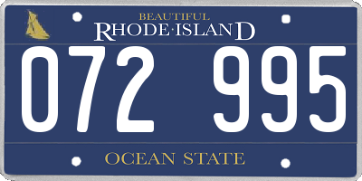 RI license plate 072995