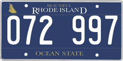 RI license plate 072997