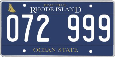 RI license plate 072999
