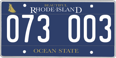 RI license plate 073003