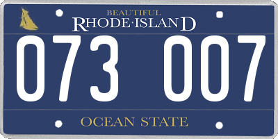 RI license plate 073007