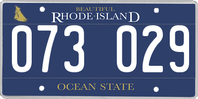RI license plate 073029