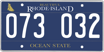 RI license plate 073032