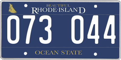 RI license plate 073044