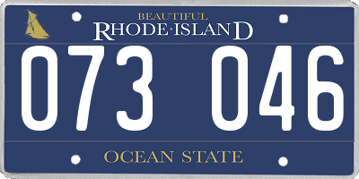 RI license plate 073046