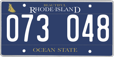RI license plate 073048