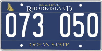 RI license plate 073050