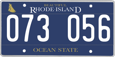RI license plate 073056