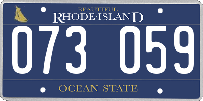RI license plate 073059