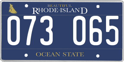 RI license plate 073065