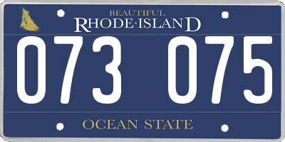 RI license plate 073075