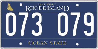 RI license plate 073079