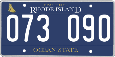 RI license plate 073090