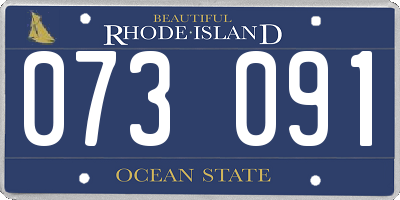 RI license plate 073091