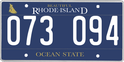 RI license plate 073094