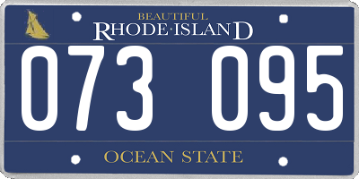 RI license plate 073095