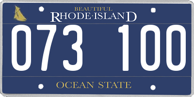 RI license plate 073100