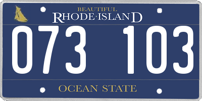RI license plate 073103