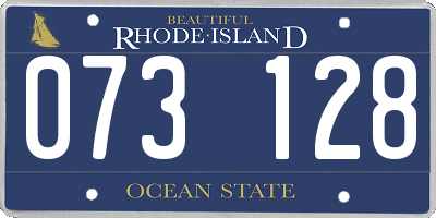 RI license plate 073128