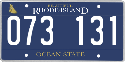 RI license plate 073131
