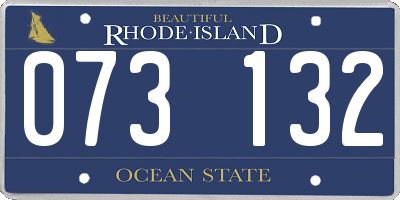 RI license plate 073132